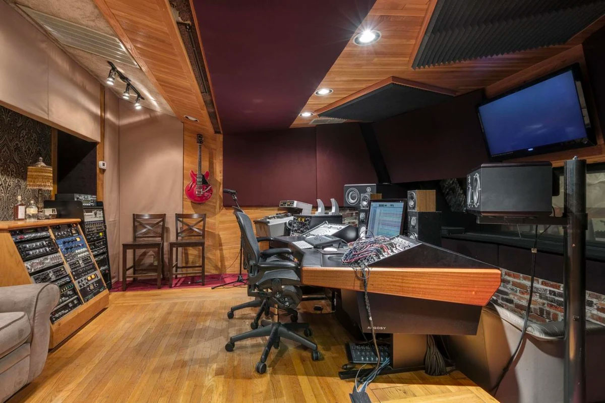 Recording studio interior for East Iris Studios